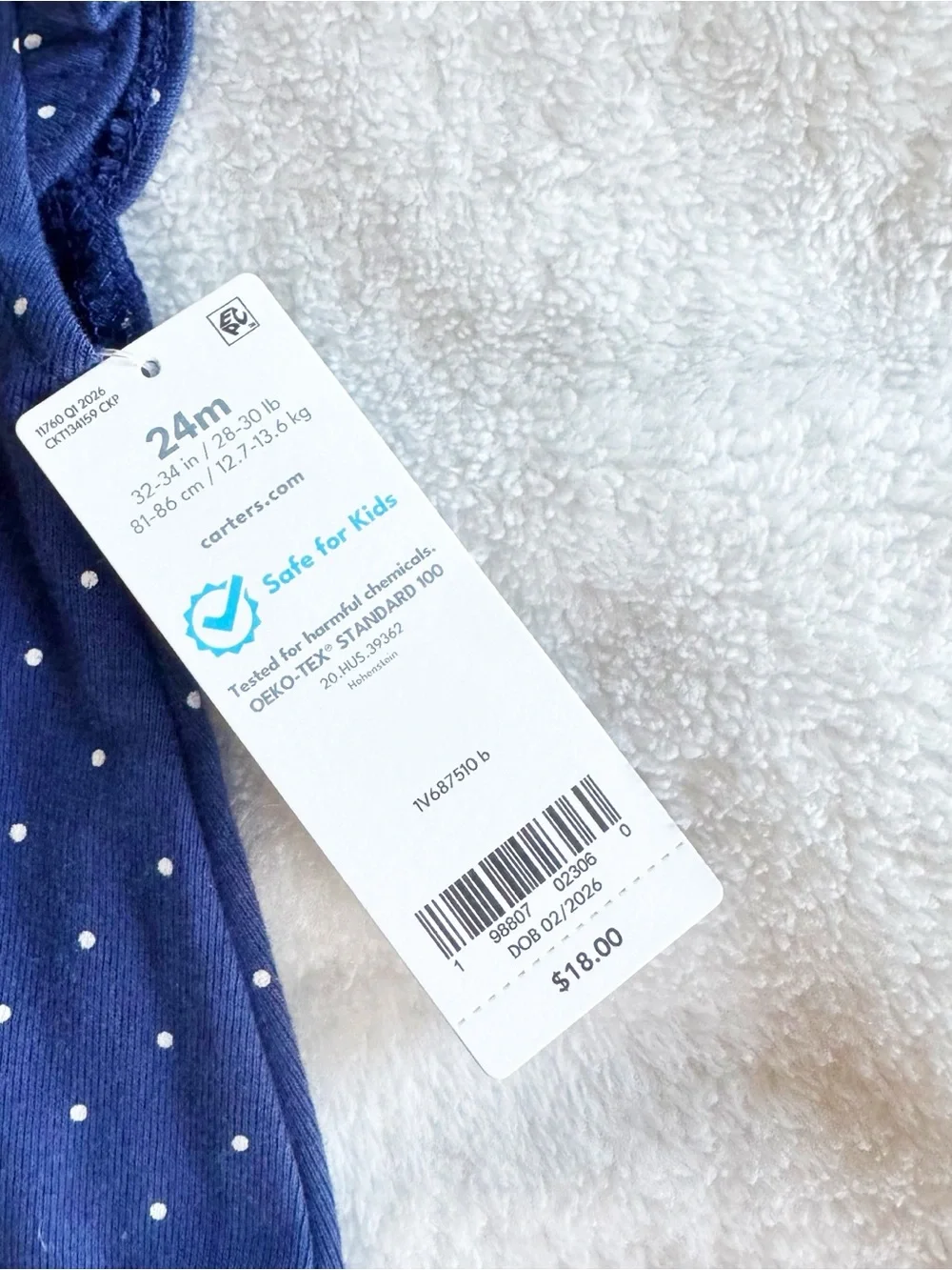 Carters navy blue
